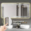 Miroir à DEL 48 po x 24 po pour la salle de bain - Corrosion, options d'éclairage tricolore, écran tactile brouillard 48 * 24 po, DEL à intensité variable tricolore, contrôle