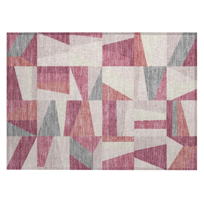 Machine Washable Indoor/Outdoor Chantille ACN2327 Geometric Rug, Rectangle 1'8" x 2'6"