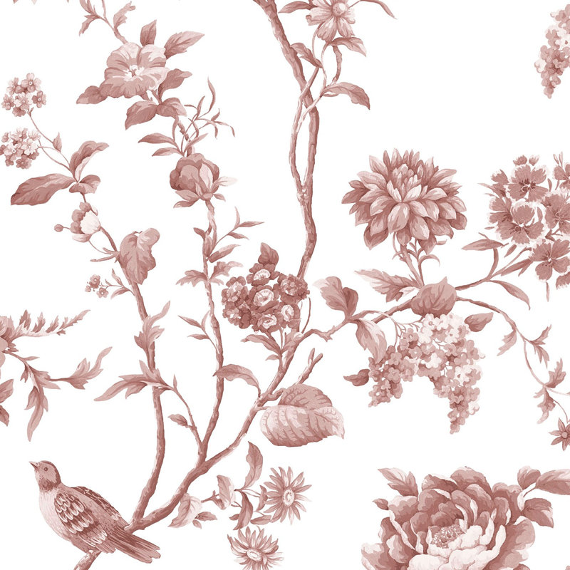 Papier peint floral Martha Stewart, Red
