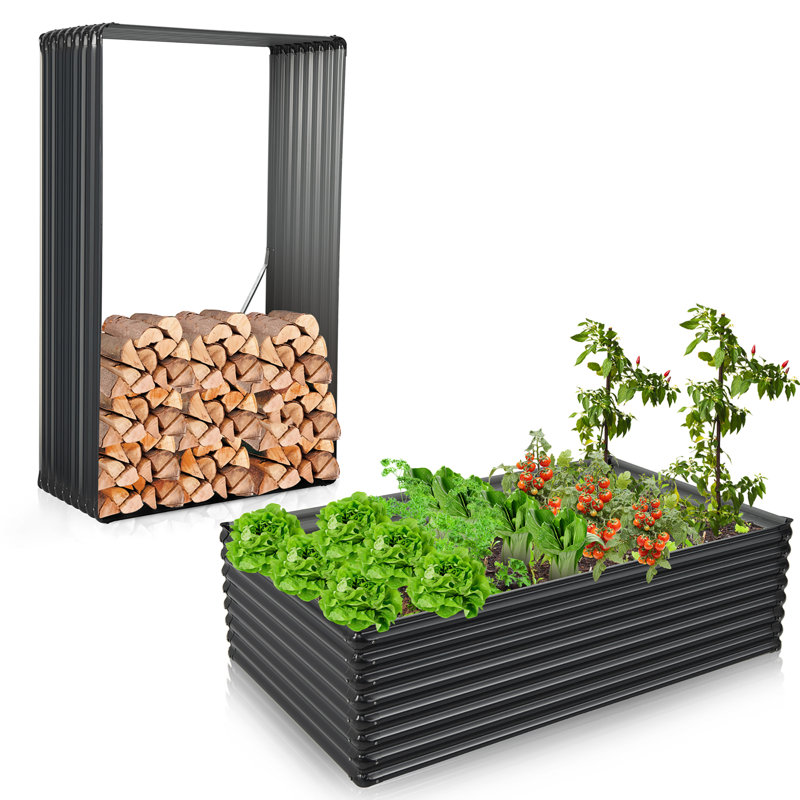 Lalena Metal Raised Garden Bed, 2