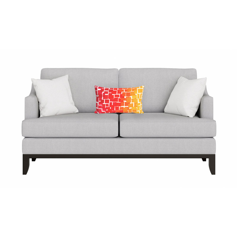 Geometric Outdoor Reversible Throw Pillow, Red
