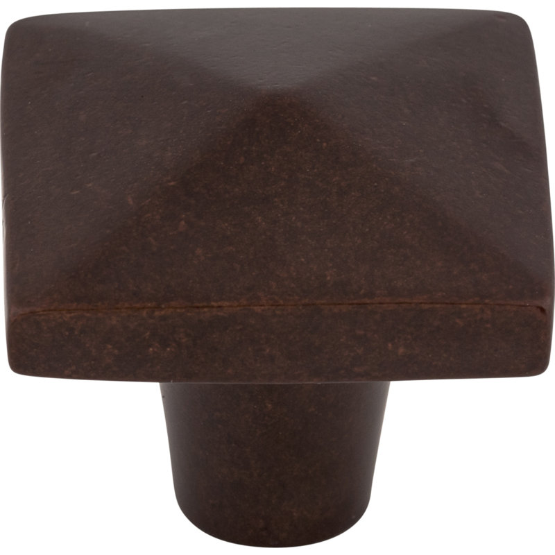 Aspen 3/4" Length Square Knob, Mahogany Bronze, 1 1/2" Length