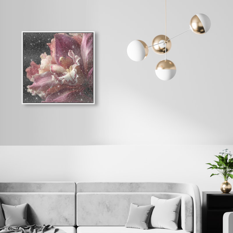 Velvet Labellum Print by Oliver Gal, 21"H x 21"W, White Floater Frame