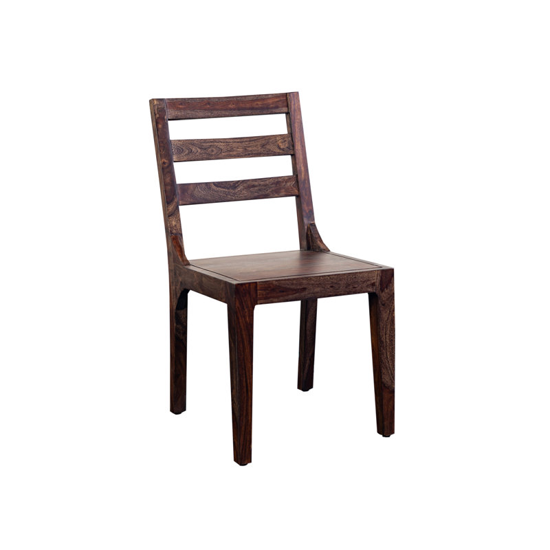 Mariann 18'' H Solid Wood Side Chair, Dark Natural
