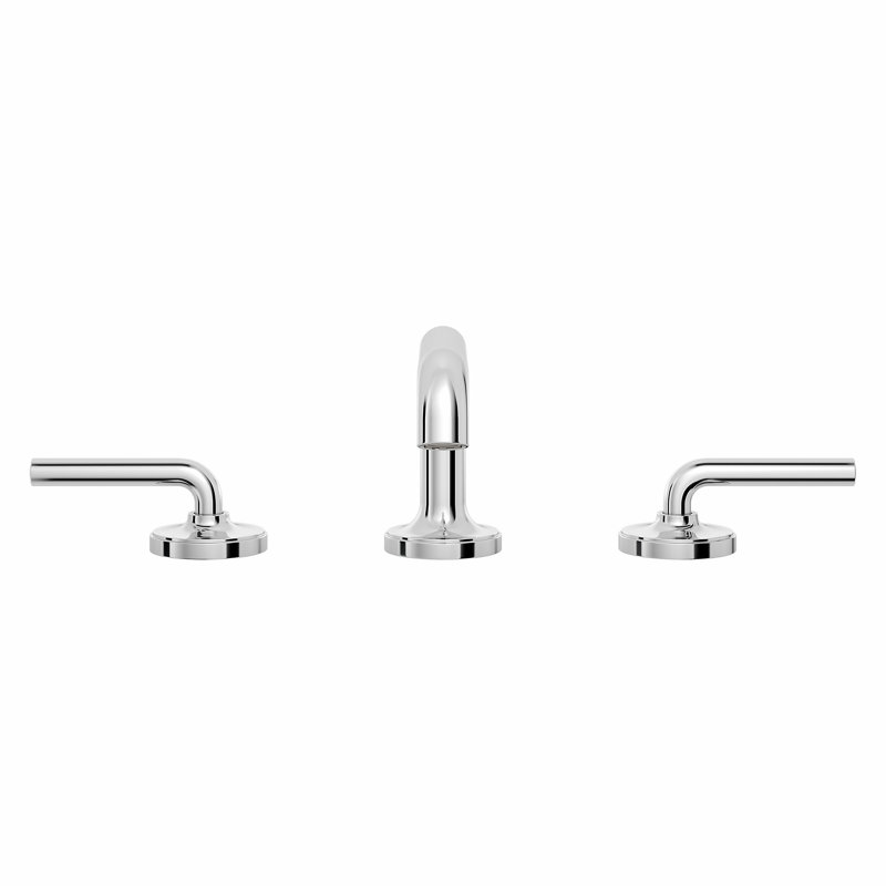 Robinet de salle de bain à large entraxe avec drain TENET, Chrome poli