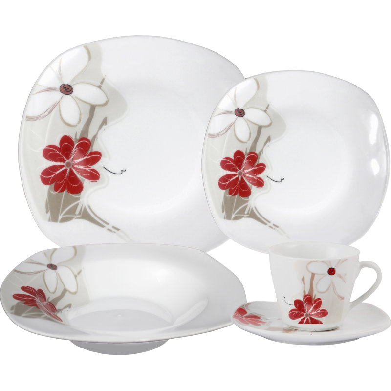 Porcelain China Dinnerware Set 20 Piece - Service for 4