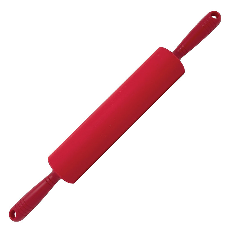 Better Houseware Silicone Rolling Pin, Red