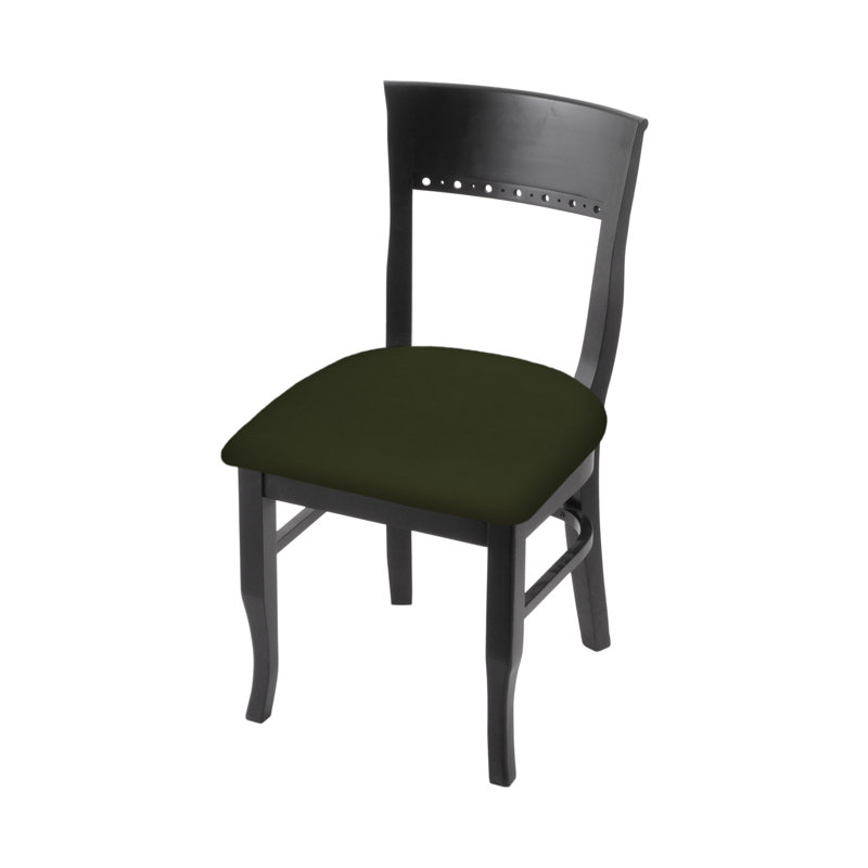 Hampton 19.25'' H Upholstered Beech Side Chair, Black, Canter Pine