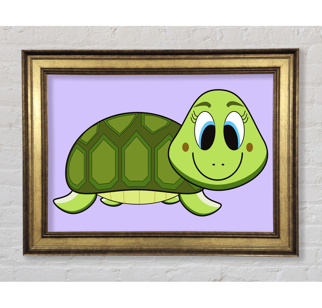 Happy Turtle - Einzelner Bilderrahmen Kunstdrucke