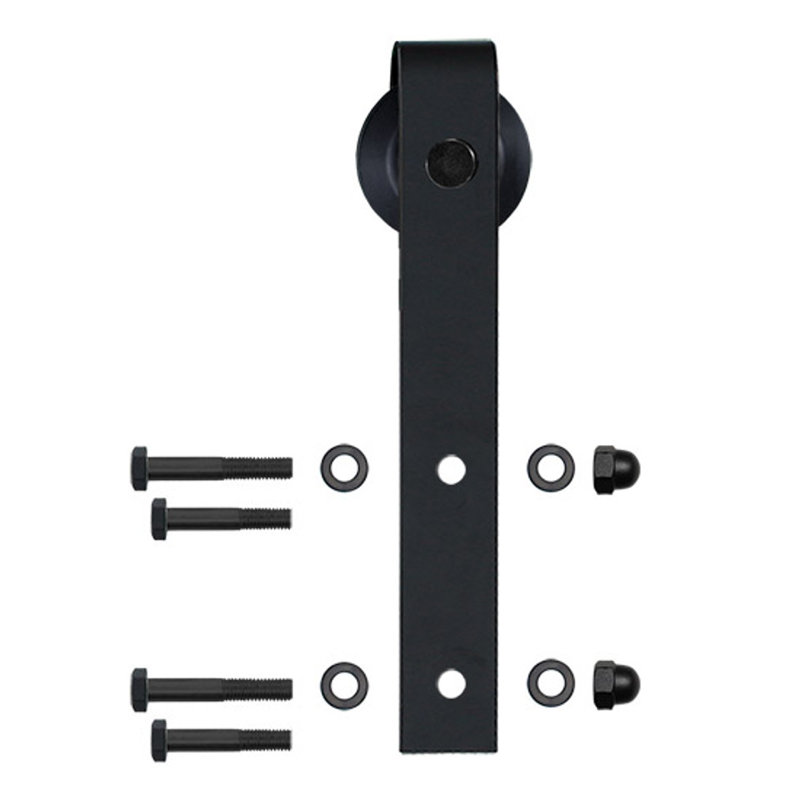 Ensemble de quincaillerie de porte de grange simple standard à fermeture en douceur de 96 pouces (porte non incluse)