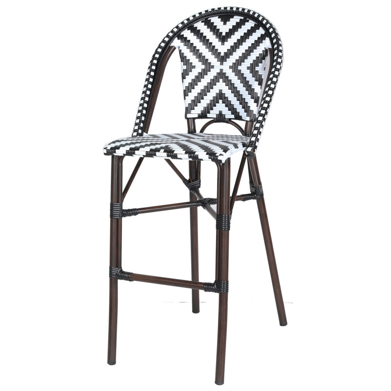 Aluminum Woven Bistro Barstool