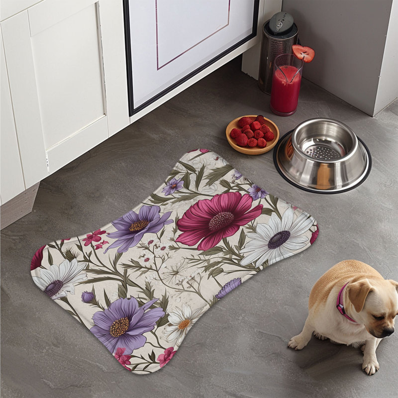 Tapis coloré en forme d'os 1 pièce
