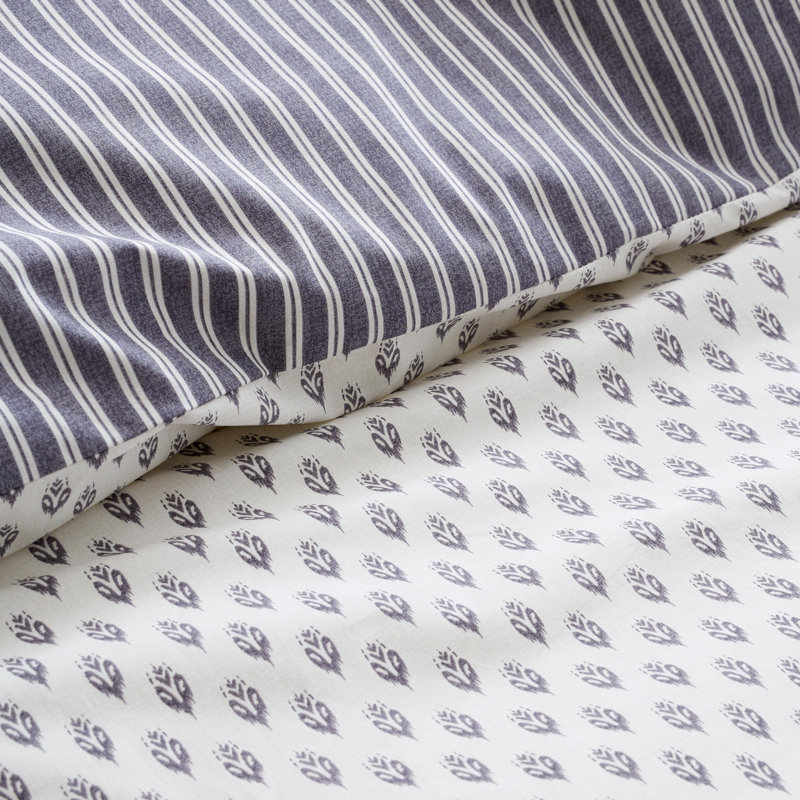 Amelie 200 Thread Count Cotton Reversible Duvet Cover Set, Super King