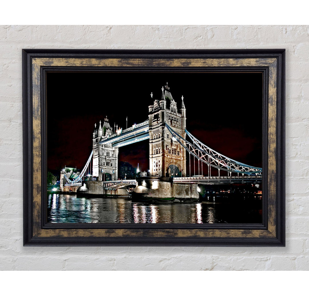 London Tower Bridge Nachtlichter - Druck