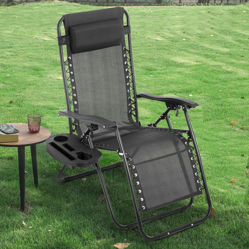 Fendley Folding Recliner Chair, Black