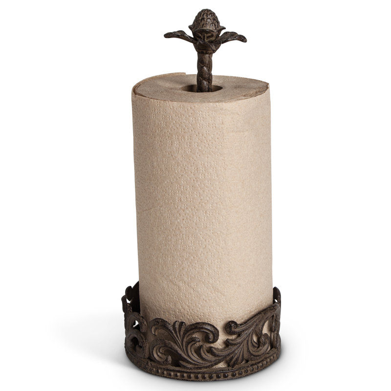 Porte-papier essuie-tout en fonte d'acanthe