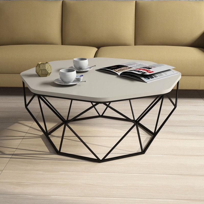 Table basse à cadre Klondike, Gris