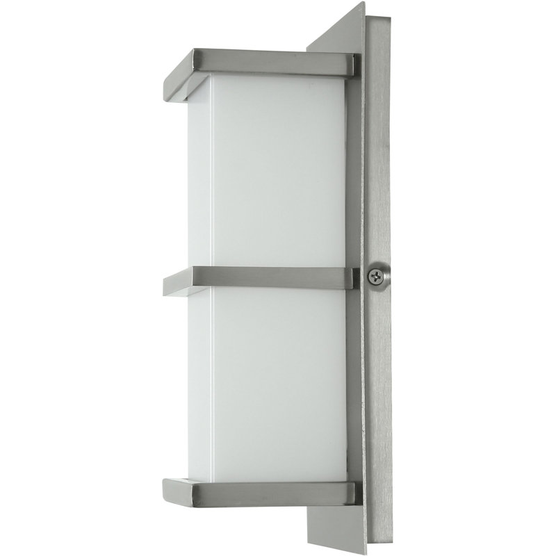 Applique murale rectangulaire avec bandes horizontales 30K / 40K / 50K 120V nickel brossé à intensité variable