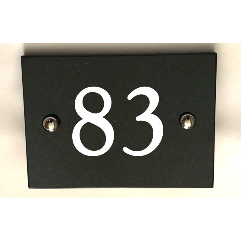 Brumby 10cm H Reflective Stone House Number, 83