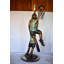 Nifao Collection Kids Playing Basketball in Action Life Size Bronze Statue  27" x 17" x 66"H