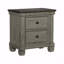Table de chevet 2 tiroirs, café de style rustique transitionnel et meubles de chambre à coucher de style classique 1 pièce gris antique-149167041