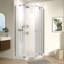 Porte de douche pivotante, avec verre trempé 1/4 po, cabine de douche néo-angle sans cadre 34,75 po x 72 po-115606830