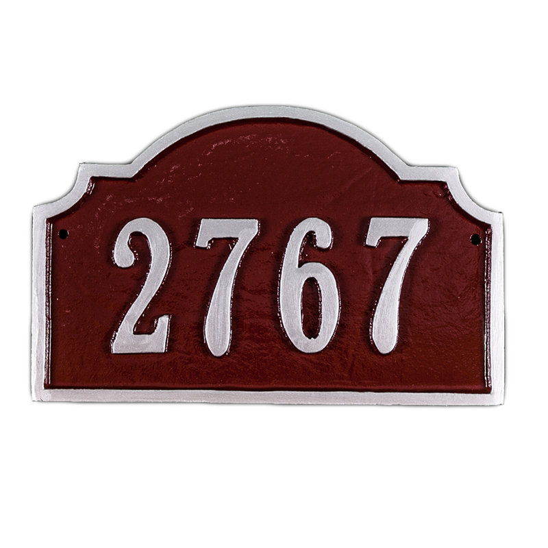 Petite plaque d'adresse sur 1 ligne, Cuivre antique / Cuivre, Oui