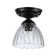 Zanera 1-Light Semi-Flush with Clear Glass