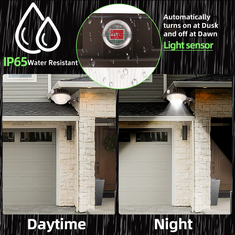 Pinegreen Matte Brown LED Dusk-to-Dawn Outdoor Floodlight