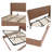 Hartland King Size Hydraulic Lift Storage Bed - Rustic Brown Wood Platform Bed Frame with 1000lb Capacity, No Box Spring Needed, American Artsy Design-1103749270
