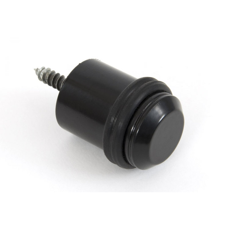 Floor Mounted Steel Floor Door Stop, Black