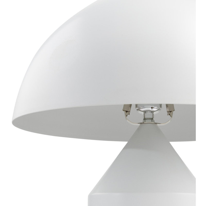 White Metal 20-Inch Modern Table Lamp
