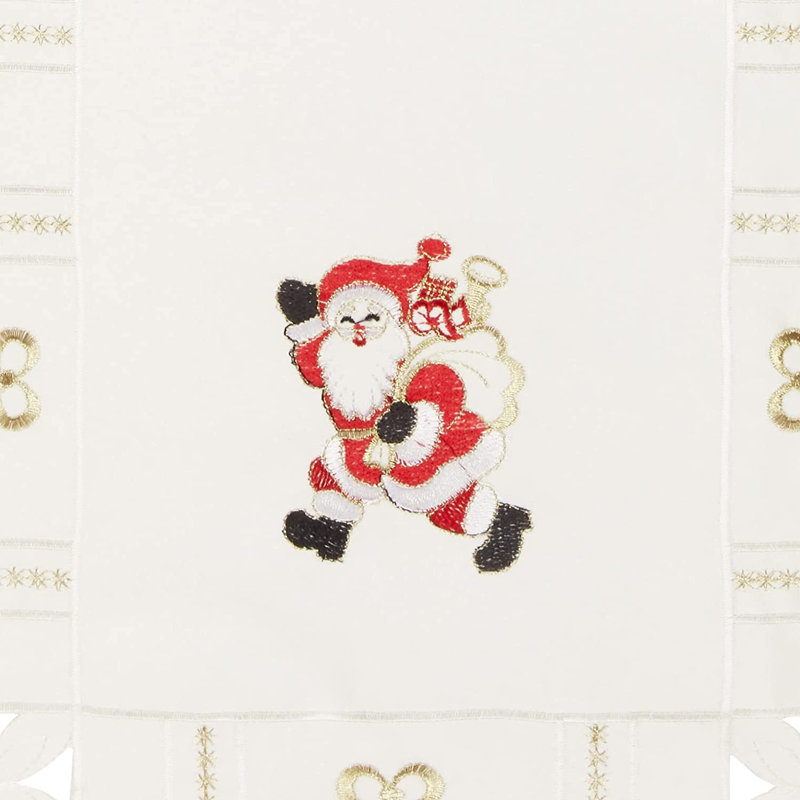 Chemin de table père noël Pulver, L 54 po x l 14 po, Ivoire