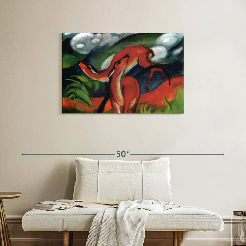 Brampt rouge, cerf II - 1912, H 24 po x l 36 po