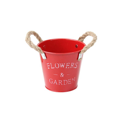 Outdoor Flower Pots Metal Bucket Flower Pots Iron Milk Can Vase Vintage Village Flower Bucket Desktop Decor Bucket Plants Cultivation Alphabet Flower Bucket