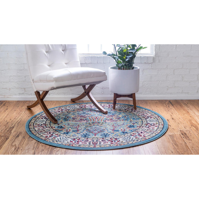 Tapis bleu Jackson Jackson, Rond 10pi, Blue