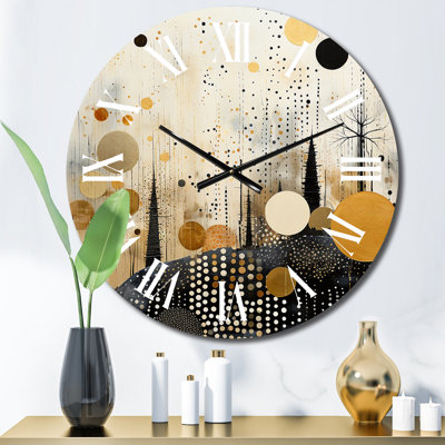 Horloge murale Chasyn - Collages abstraits