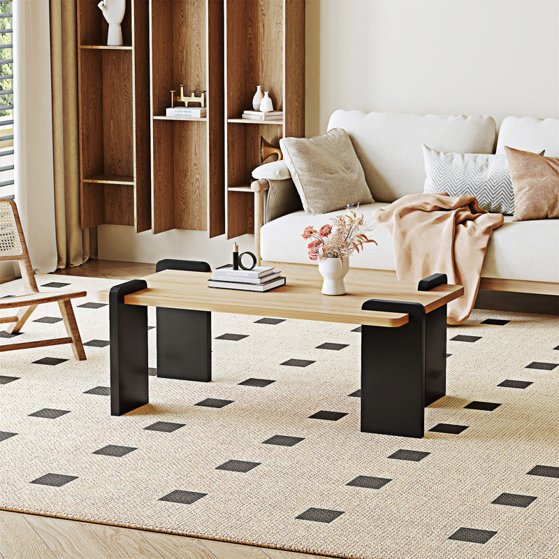 Table basse en bois, Bois naturel
