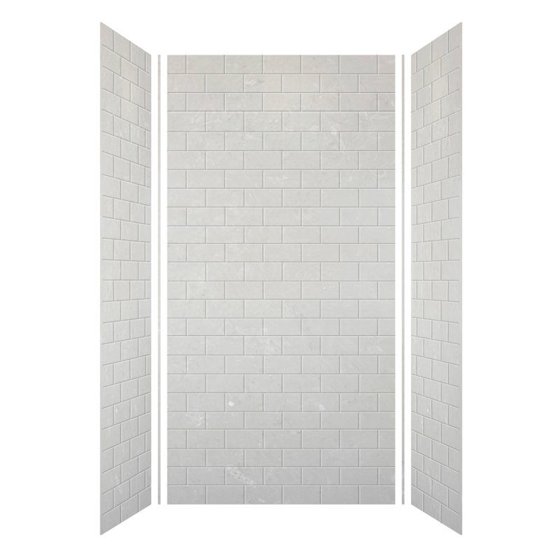 SaraMar W 36'' D H Glue Up Solid Surface Wall, 96" H x 48" W x 36" D