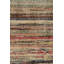 Pasha Wool Striped Area Rug in Beige/Red/Black/Brown