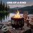 WERPH 17-Inch Portable Propane Gas Fire Pit, 58,000 BTU, Smokeless, Lightweight with Locking 2-in-1 Lid & Pumice Stones, Perfect for Camping, Picnic and Backyard, Black-1304723003