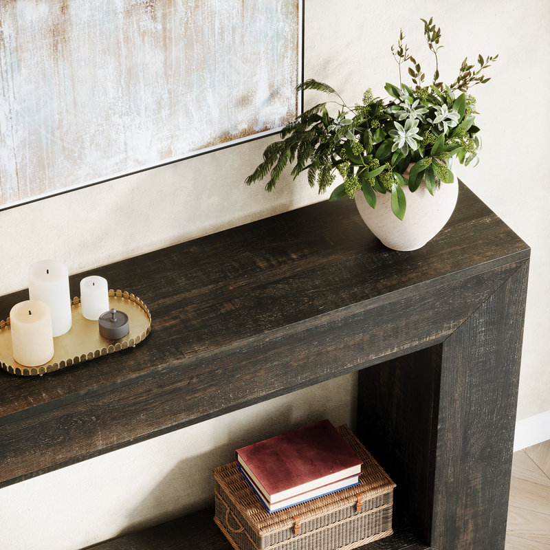 47.2" Console Table for Living Room, Entryway Table for Hallway, Black