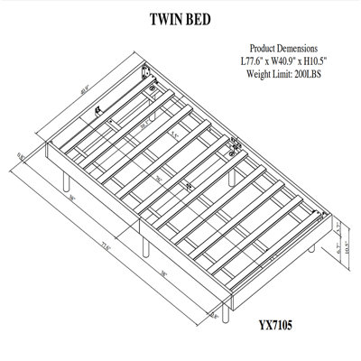 Twin 10.5'' Bed Frame