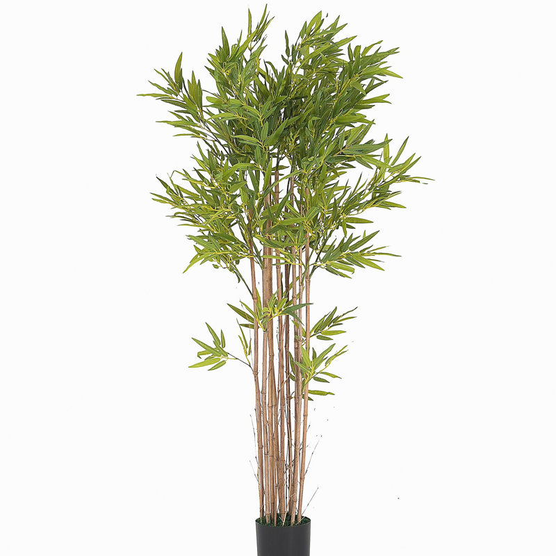 70" Artificial Bamboo with Black Plastic Pot