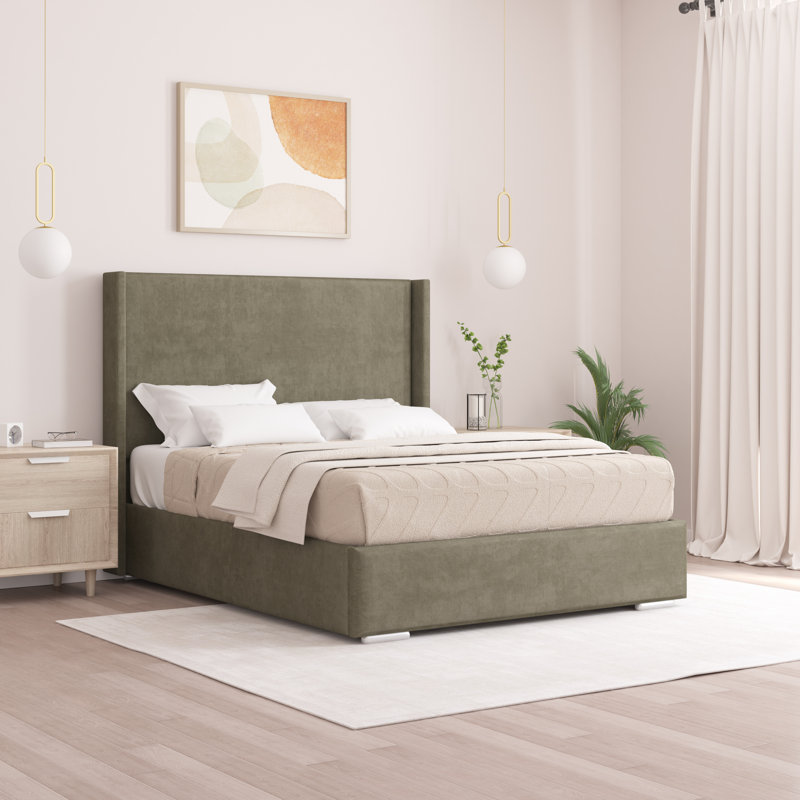 Chelby Upholstered Bed, Kingsize (5'), Asphalt