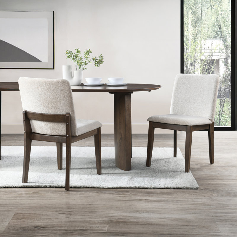 Darrah Fabric Upholstered Dining Chair In Beige, Beige
