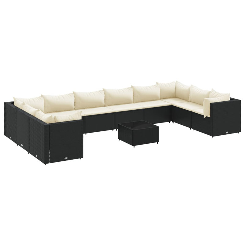  Ensemble de patio noir, Blanc, crème, Noir