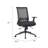 Rolling Task Chair, Black Mesh, Foam Padded Built-In Seat Slider