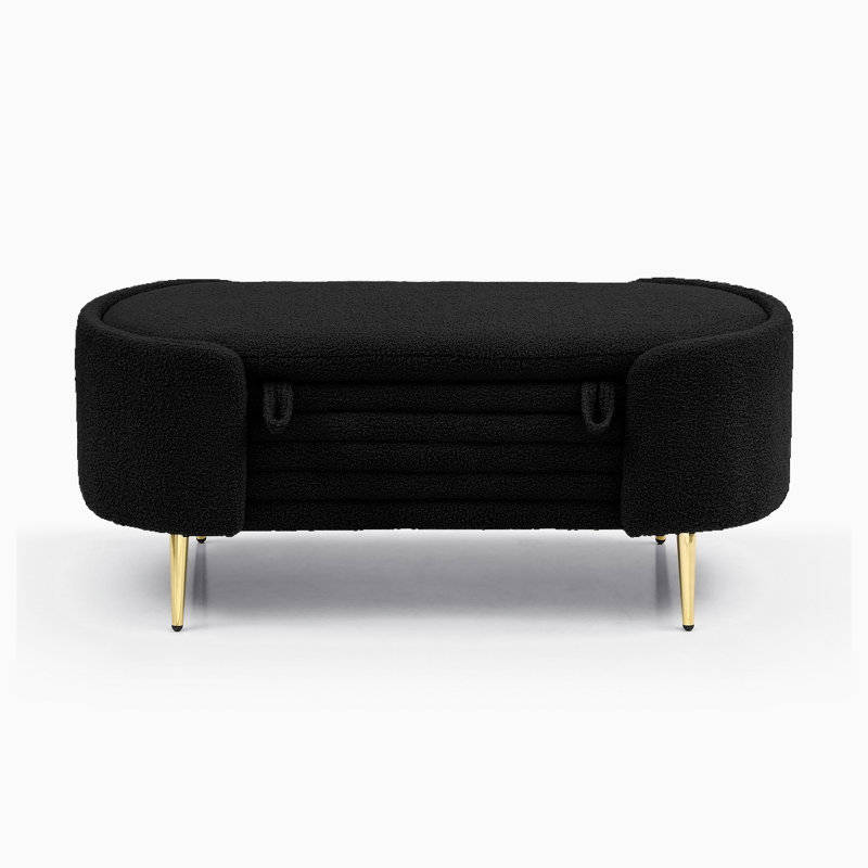 Banc de rangement rembourré en polyester Elisey
