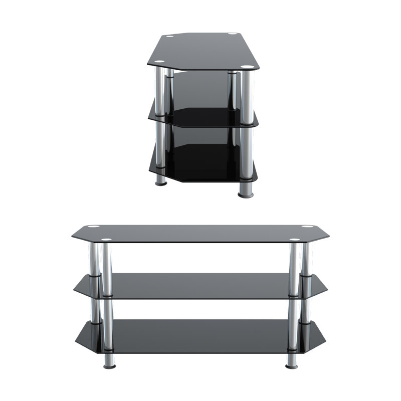 Bebingt Glass Corner TV Stand for TVs up to 50"
